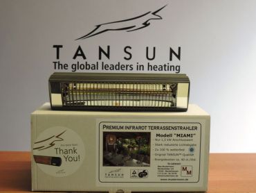 TANSUN Miami IP anthrazit 1,5 kw Terrassen Heizstrahler